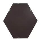 Espejo de pared hexagonal con marco de lámina de grafito, decoración industrial moderna, 30"