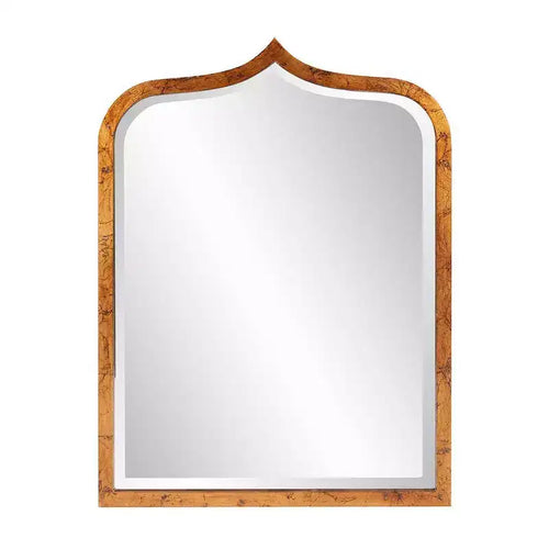 Howard Elliott 24"x32" Carson Carrington Tanumshede Antique Gold Mirror: Arched Wood Frame, Beveled Glass, Wall Mount