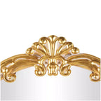 Espejo de pared ovalado barroco dorado de 38"x24" con marco de metal, estilo vintage