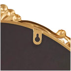 Espejo de pared ovalado barroco dorado de 38"x24" con marco de metal, estilo vintage