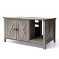 Crestlive Products Cat Litter Box Furniture Hiddenwith Cat Scratching Board, Oversize Wooden Cat Washroom/TV Stand/Cat House