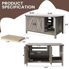 Mueble arenero oculto para gatos con rascador, mueble de TV de madera y casa para gatos