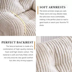 Sillón puff moderno de pana con espuma viscoelástica, diseño inspirado en un oso, 94 cm de ancho