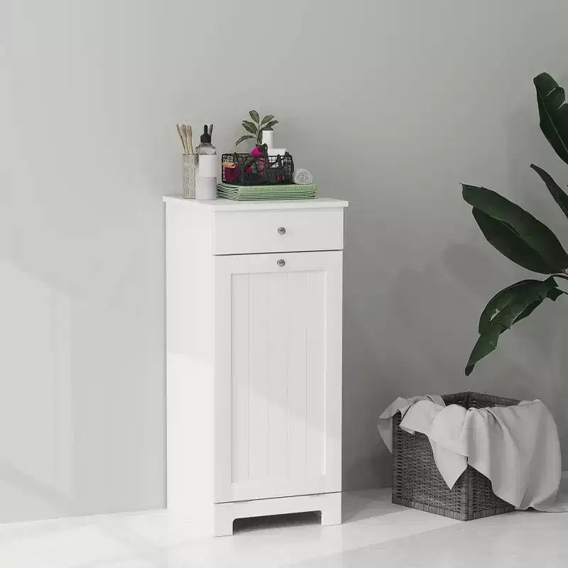 Cesto de ropa sucio inclinable con cajón y cesta