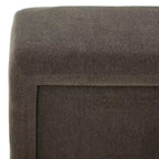 Banco de Almacenamiento Moderno con Asiento de Lino Acolchado, Verde Musgo, 50.8" de Ancho