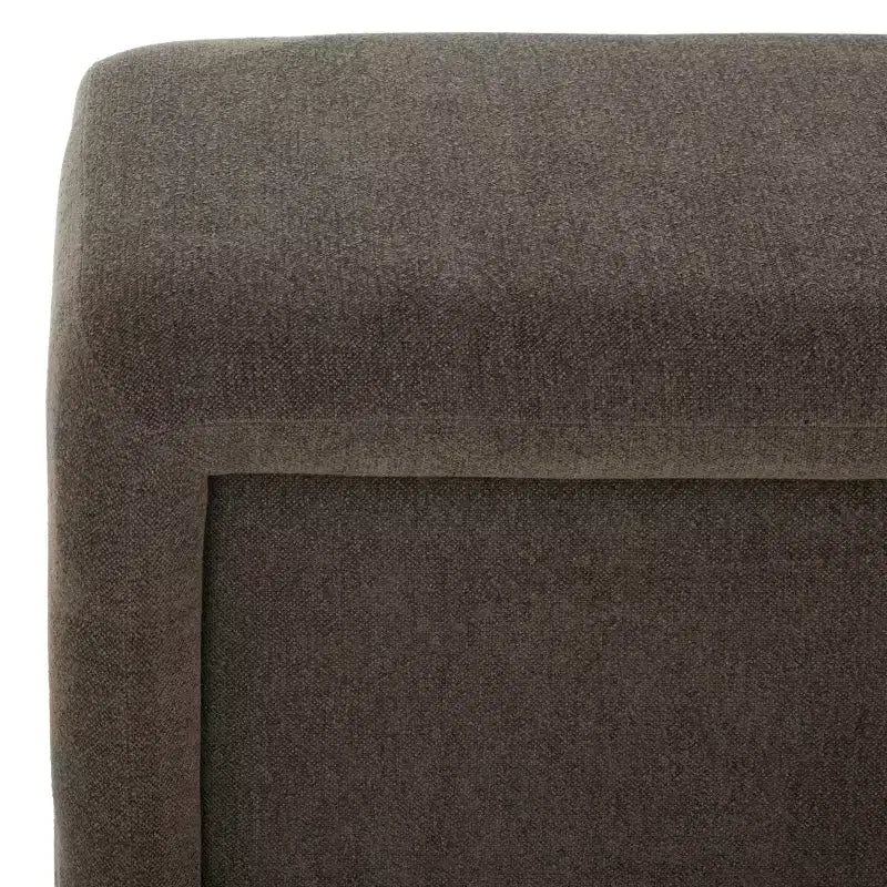 Banco de Almacenamiento Moderno con Asiento de Lino Acolchado, Verde Musgo, 50.8" de Ancho
