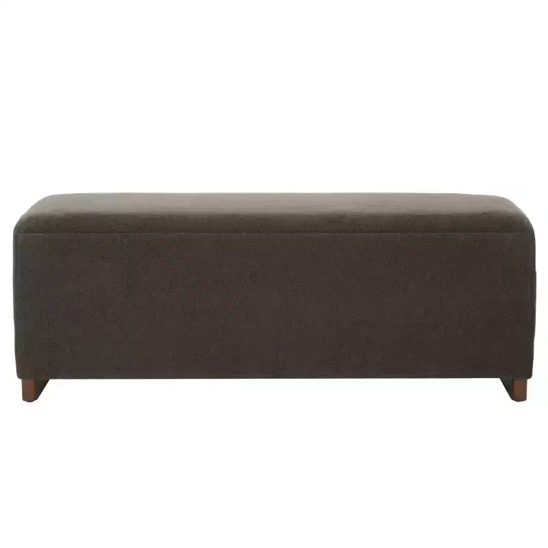 Banco de Almacenamiento Moderno con Asiento de Lino Acolchado, Verde Musgo, 50.8" de Ancho