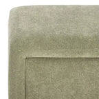 Banco de Almacenamiento Moderno con Asiento de Lino Acolchado, Verde Musgo, 50.8" de Ancho