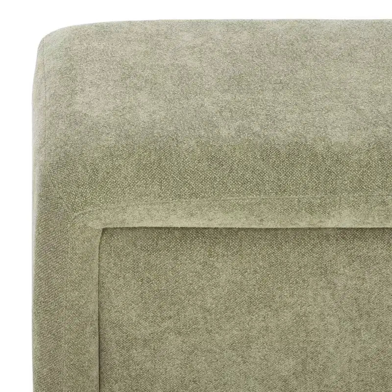 Banco de Almacenamiento Moderno con Asiento de Lino Acolchado, Verde Musgo, 50.8" de Ancho