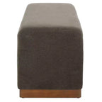 Banco de Almacenamiento Moderno con Asiento de Lino Acolchado, Verde Musgo, 50.8" de Ancho