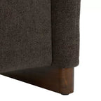 Banco de Almacenamiento Moderno con Asiento de Lino Acolchado, Verde Musgo, 50.8" de Ancho
