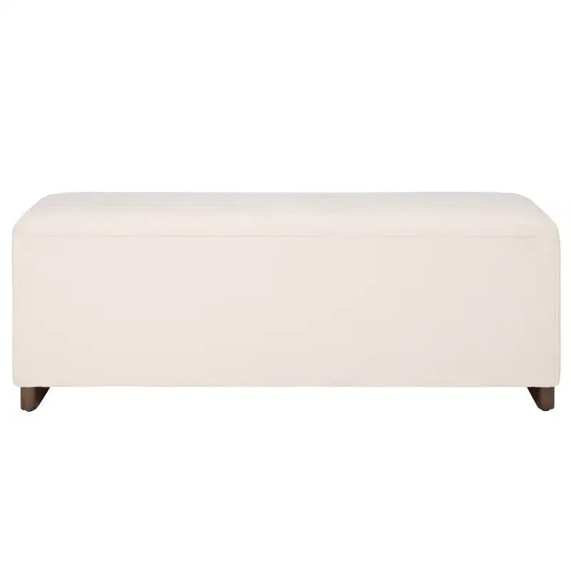 Banco de Almacenamiento Moderno con Asiento de Lino Acolchado, Verde Musgo, 50.8" de Ancho