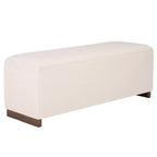 Banco de Almacenamiento Moderno con Asiento de Lino Acolchado, Verde Musgo, 50.8" de Ancho