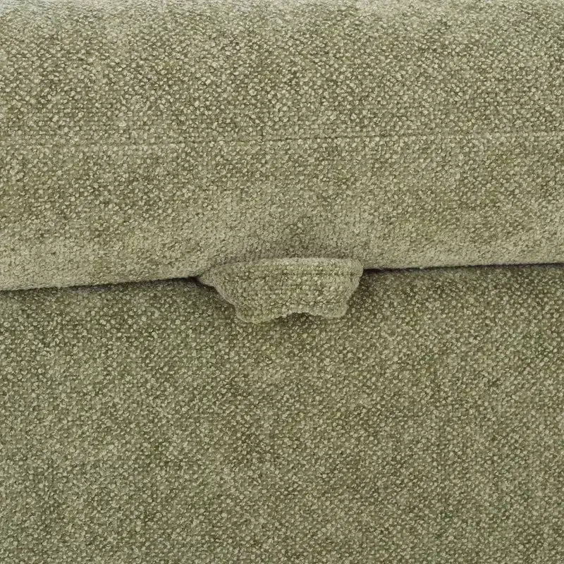 Banco de Almacenamiento Moderno con Asiento de Lino Acolchado, Verde Musgo, 50.8" de Ancho