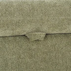 Banco de Almacenamiento Moderno con Asiento de Lino Acolchado, Verde Musgo, 50.8" de Ancho