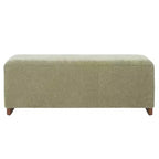 Banco de Almacenamiento Moderno con Asiento de Lino Acolchado, Verde Musgo, 50.8" de Ancho