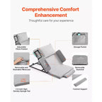 Respaldo de cama elevable eléctrico ajustable de 136 kg con barandilla y bolsa de almacenamiento