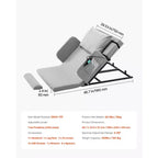 Respaldo de cama elevable eléctrico ajustable de 136 kg con barandilla y bolsa de almacenamiento