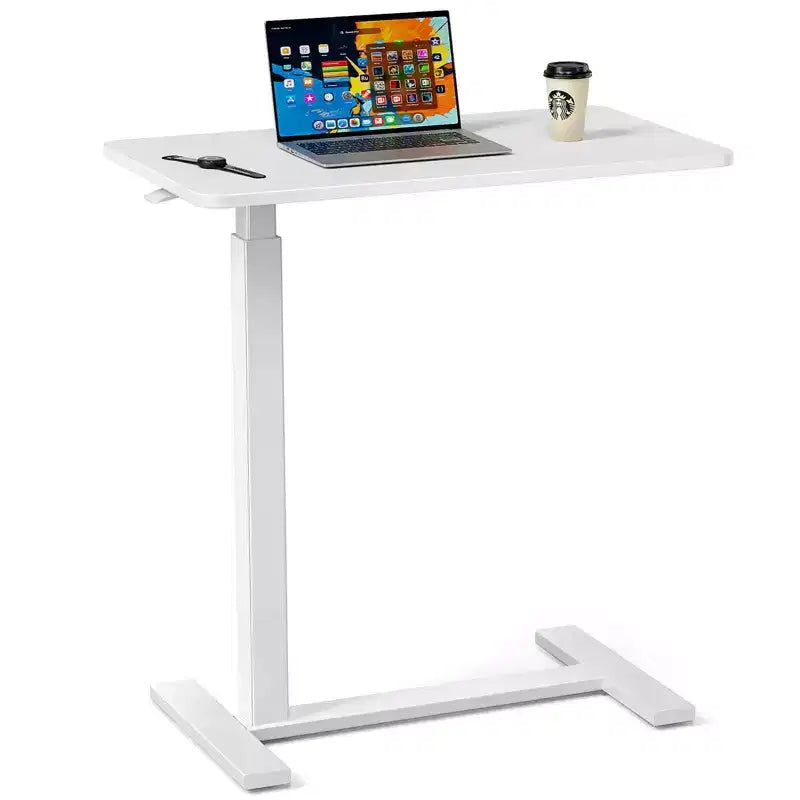 Mesa ajustable sobre la cama con ruedas, escritorio portátil rodante reclinable para cama, sofá, oficina