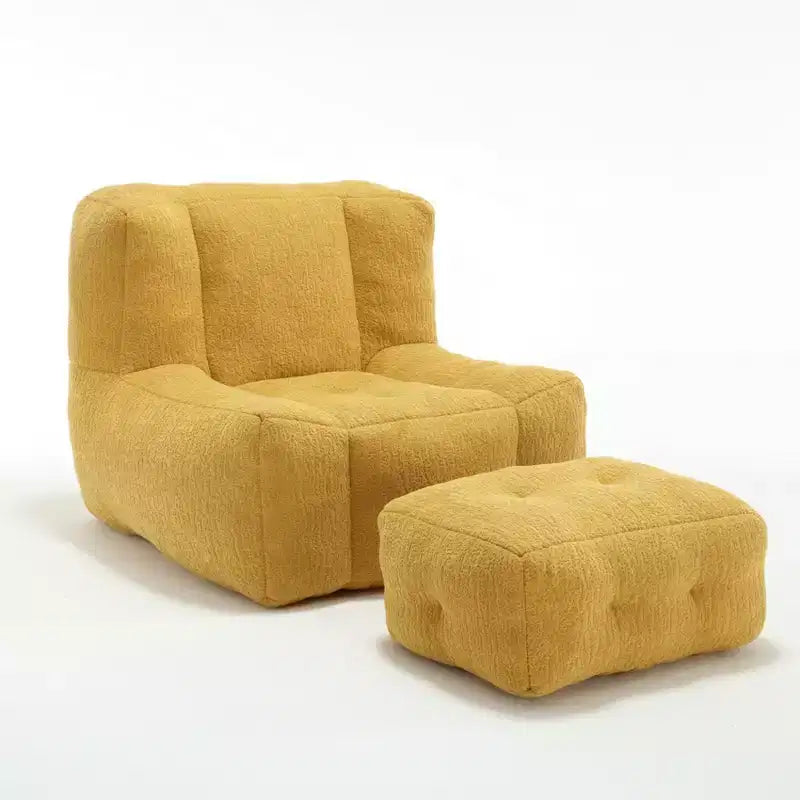 Puf mullido para adultos con espuma viscoelástica y otomana, para interiores