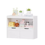 Mueble Organizador para Libros y Juguetes para Niños con Cajones y Estantes Abiertos, Blanco