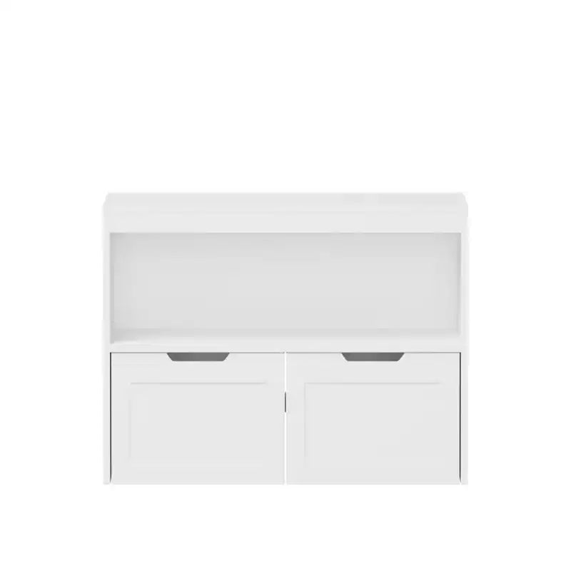 Mueble Organizador para Libros y Juguetes para Niños con Cajones y Estantes Abiertos, Blanco