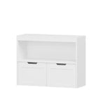 Mueble Organizador para Libros y Juguetes para Niños con Cajones y Estantes Abiertos, Blanco