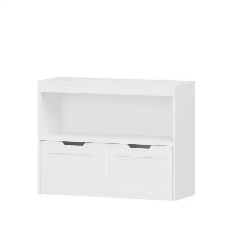 Mueble Organizador para Libros y Juguetes para Niños con Cajones y Estantes Abiertos, Blanco