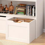 Mueble Organizador para Libros y Juguetes para Niños con Cajones y Estantes Abiertos, Blanco