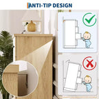 Cómoda horizontal acanalada, cómoda de madera con tiradores metálicos, moderna