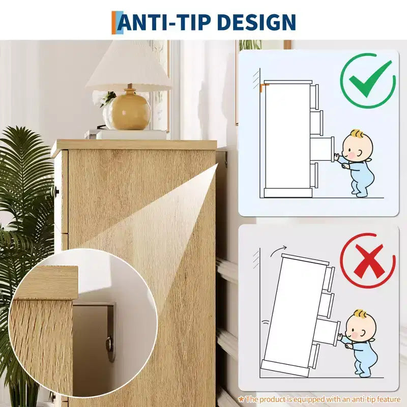 Cómoda horizontal acanalada, cómoda de madera con tiradores metálicos, moderna