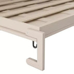 Cama Murphy de tamaño completo con armarios de almacenamiento, marco de cama de pared de madera, beige
