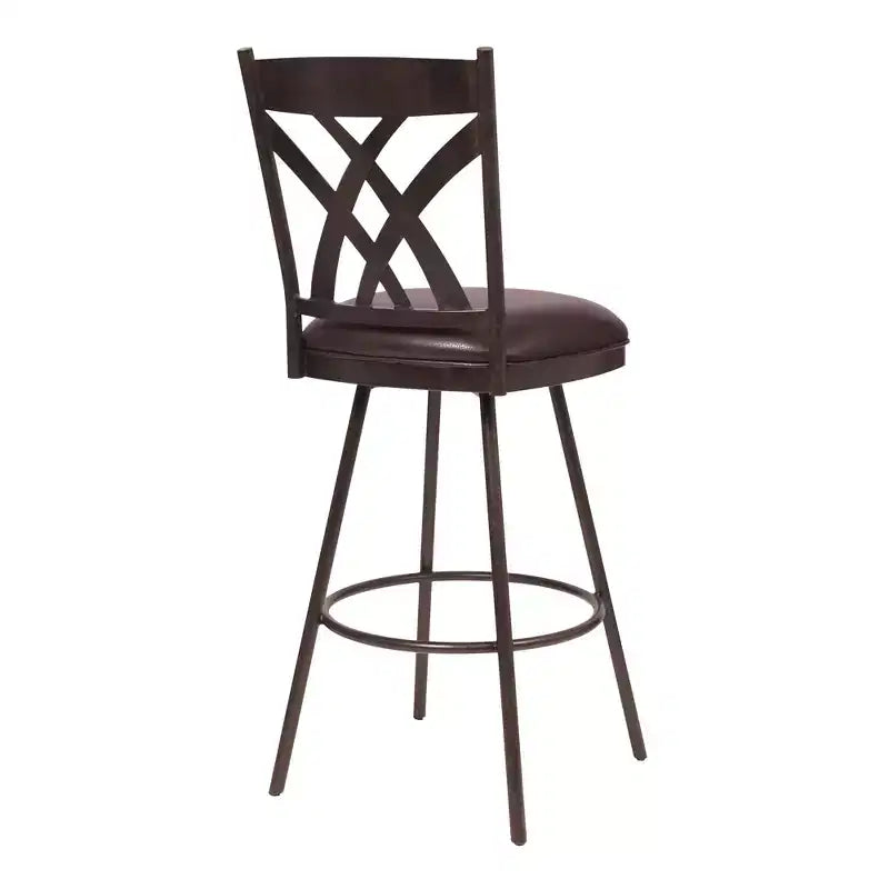 Taburete de barra sin brazos Mid-Century, estructura de metal Auburn Bay