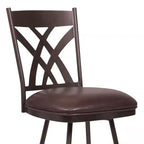 Taburete de barra sin brazos Mid-Century, estructura de metal Auburn Bay