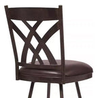 Taburete de barra sin brazos Mid-Century, estructura de metal Auburn Bay