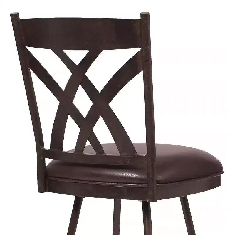 Taburete de barra sin brazos Mid-Century, estructura de metal Auburn Bay