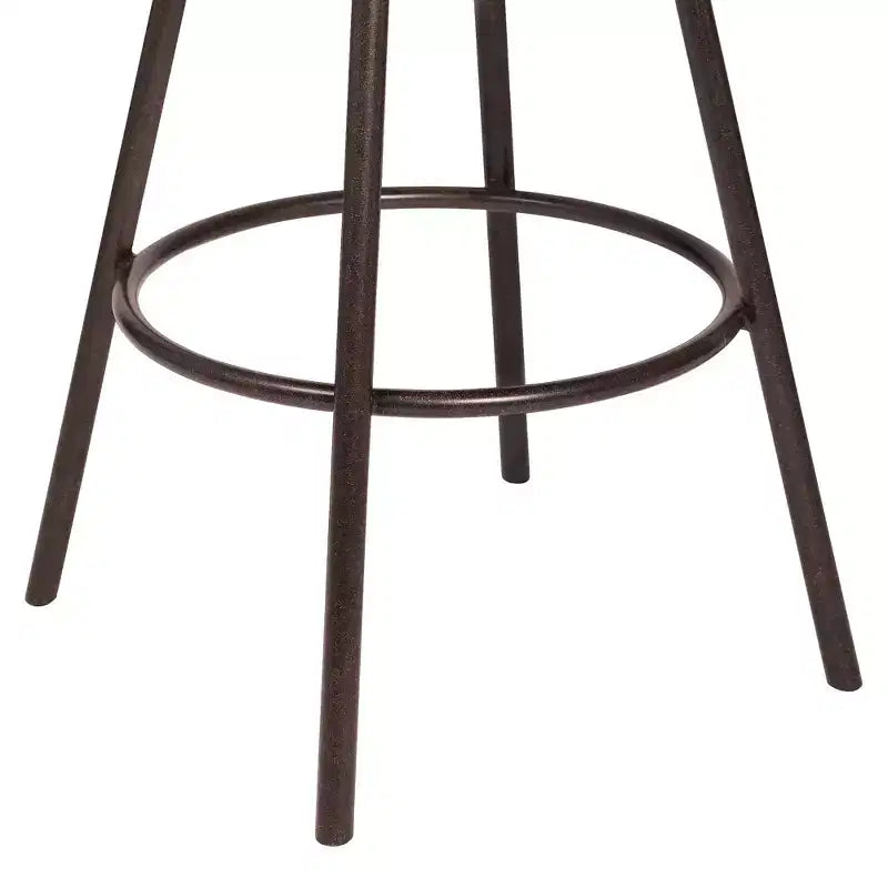 Taburete de barra sin brazos Mid-Century, estructura de metal Auburn Bay
