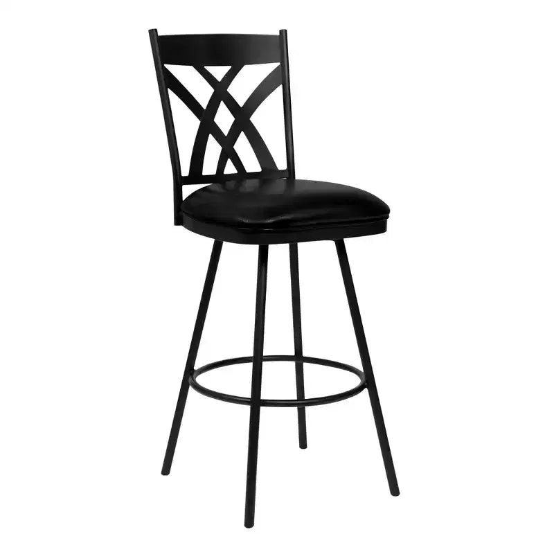 Taburete de barra sin brazos Mid-Century, estructura de metal Auburn Bay