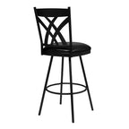 Taburete de barra sin brazos Mid-Century, estructura de metal Auburn Bay