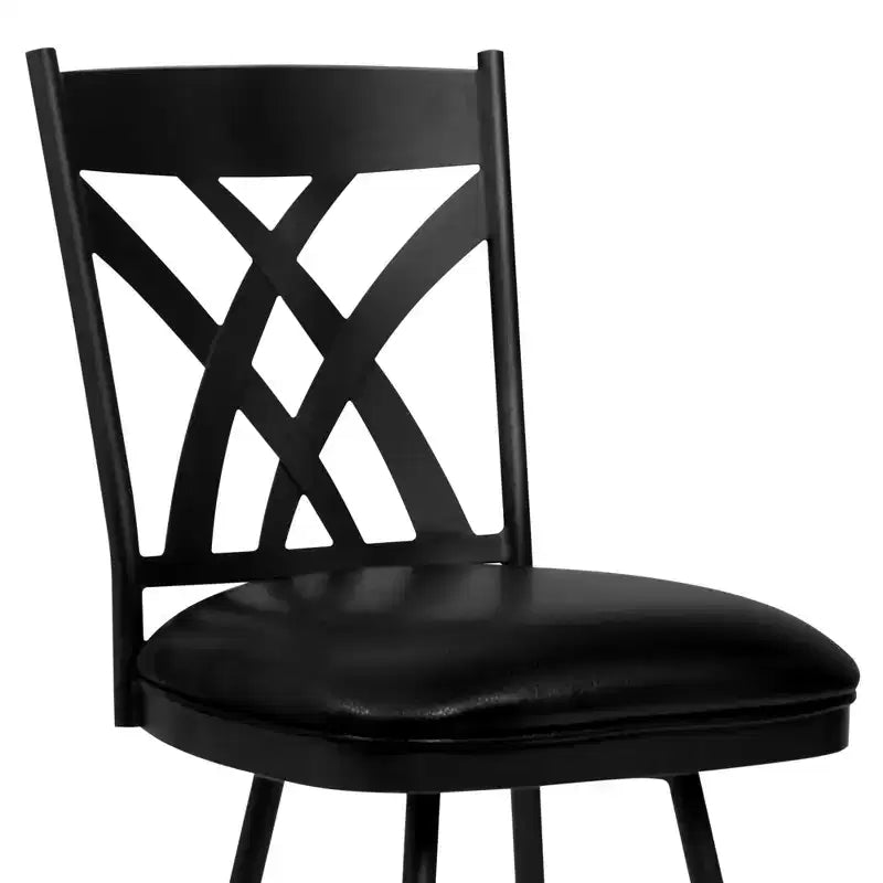Taburete de barra sin brazos Mid-Century, estructura de metal Auburn Bay