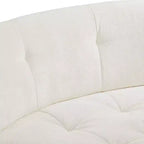 Sofá seccional moderno estilo L de 119", curvo minimalista con orientación a la derecha, con botones
