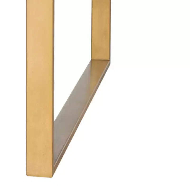 Banco Moderno Tipo Loft con Asiento Acolchado, Azul Marino y Dorado, Capacidad de 550 lb, 48" de Ancho