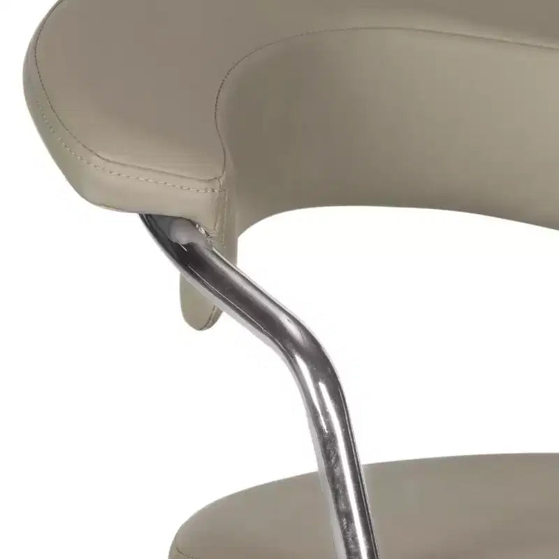 Silla de Escritorio Giratoria de Altura Ajustable con Cuero Vegano y Ruedas, 125 kg