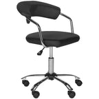 Silla de Escritorio Giratoria de Altura Ajustable con Cuero Vegano y Ruedas, 125 kg