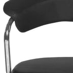 Silla de Escritorio Giratoria de Altura Ajustable con Cuero Vegano y Ruedas, 125 kg