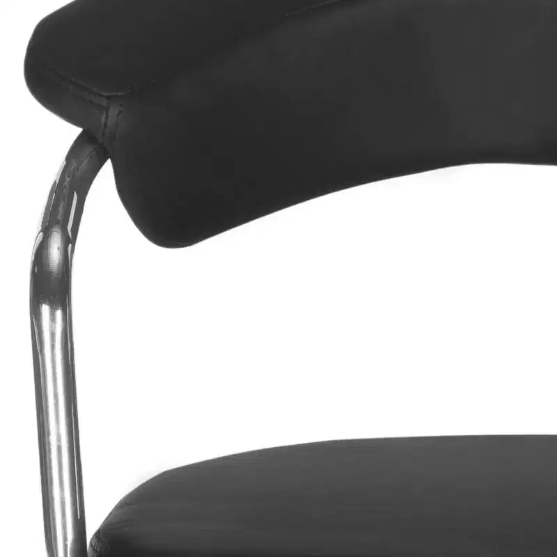 Silla de Escritorio Giratoria de Altura Ajustable con Cuero Vegano y Ruedas, 125 kg