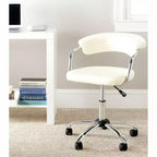 Silla de Escritorio Giratoria de Altura Ajustable con Cuero Vegano y Ruedas, 125 kg