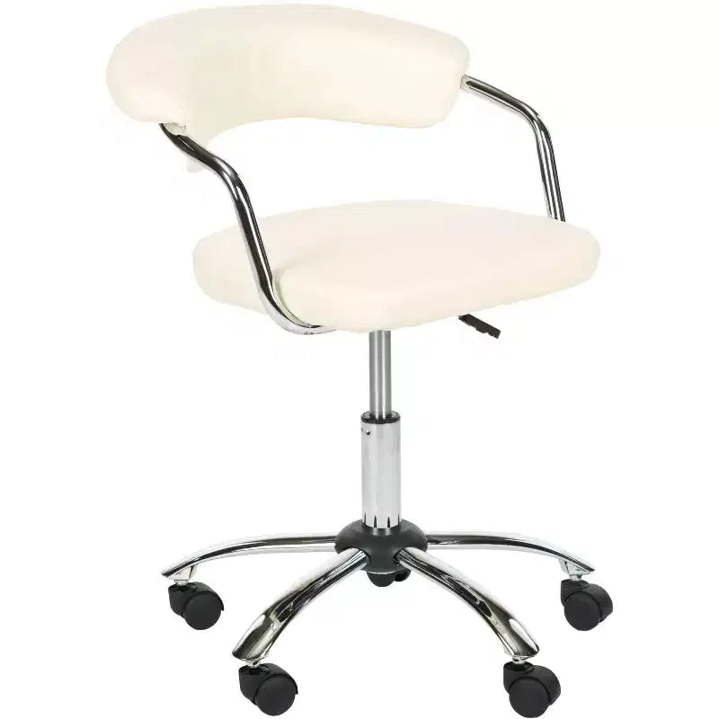 Silla de Escritorio Giratoria de Altura Ajustable con Cuero Vegano y Ruedas, 125 kg