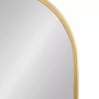 Espejo de pared ovalado de metal de 11"x25" con estante, para montaje en pared