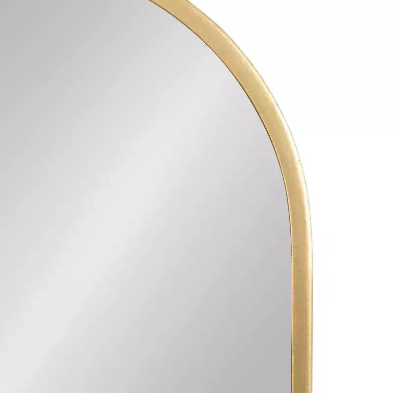 Espejo de pared ovalado de metal de 11"x25" con estante, para montaje en pared
